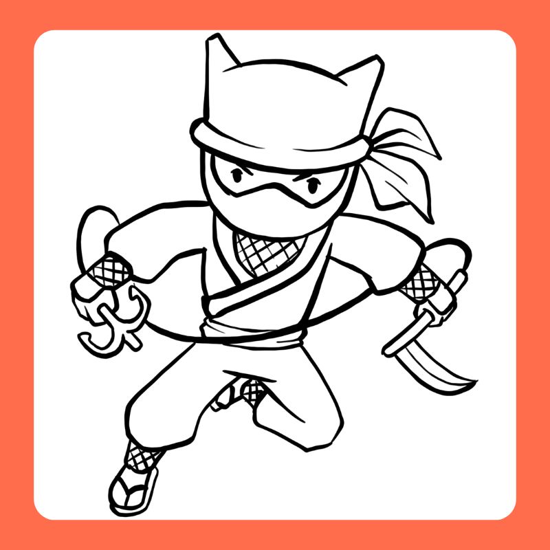 tranh tô màu ninja (24)