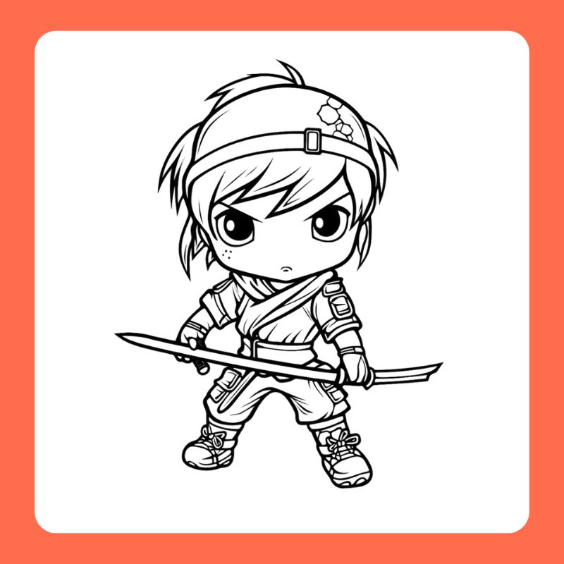 tranh tô màu ninja (3)
