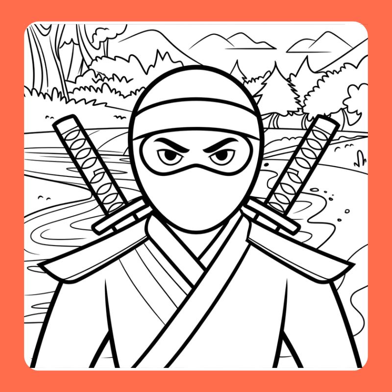 tranh tô màu ninja (9)