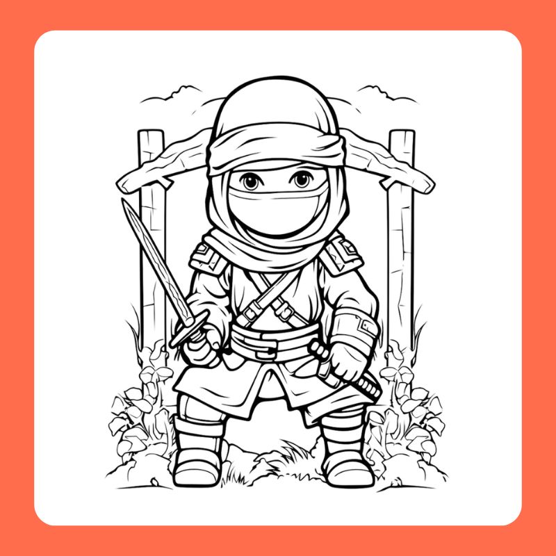 tranh tô màu ninja