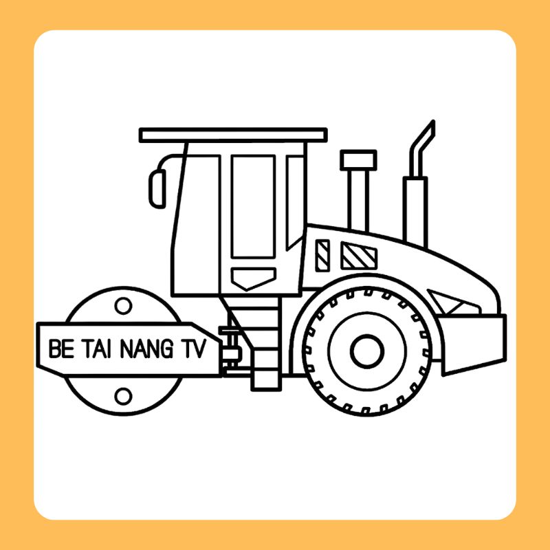 tranh tô màu xe lu (4)