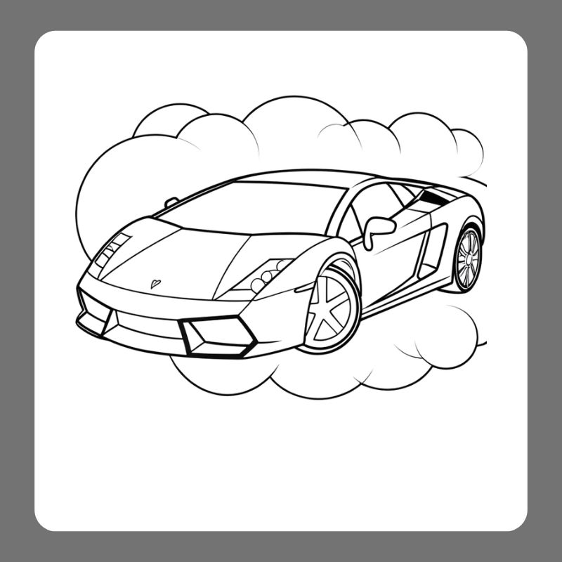 hình tô màu xe lamborghini