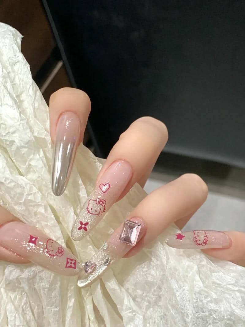 nail hello kitty (17)