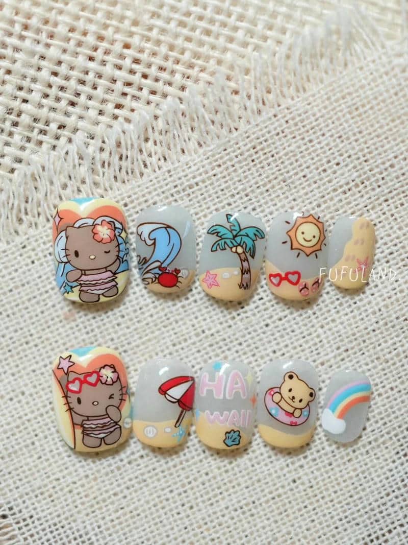nail hello kitty (2)