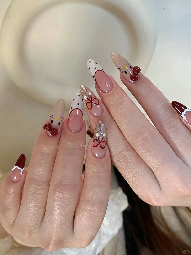 nail hello kitty (21)