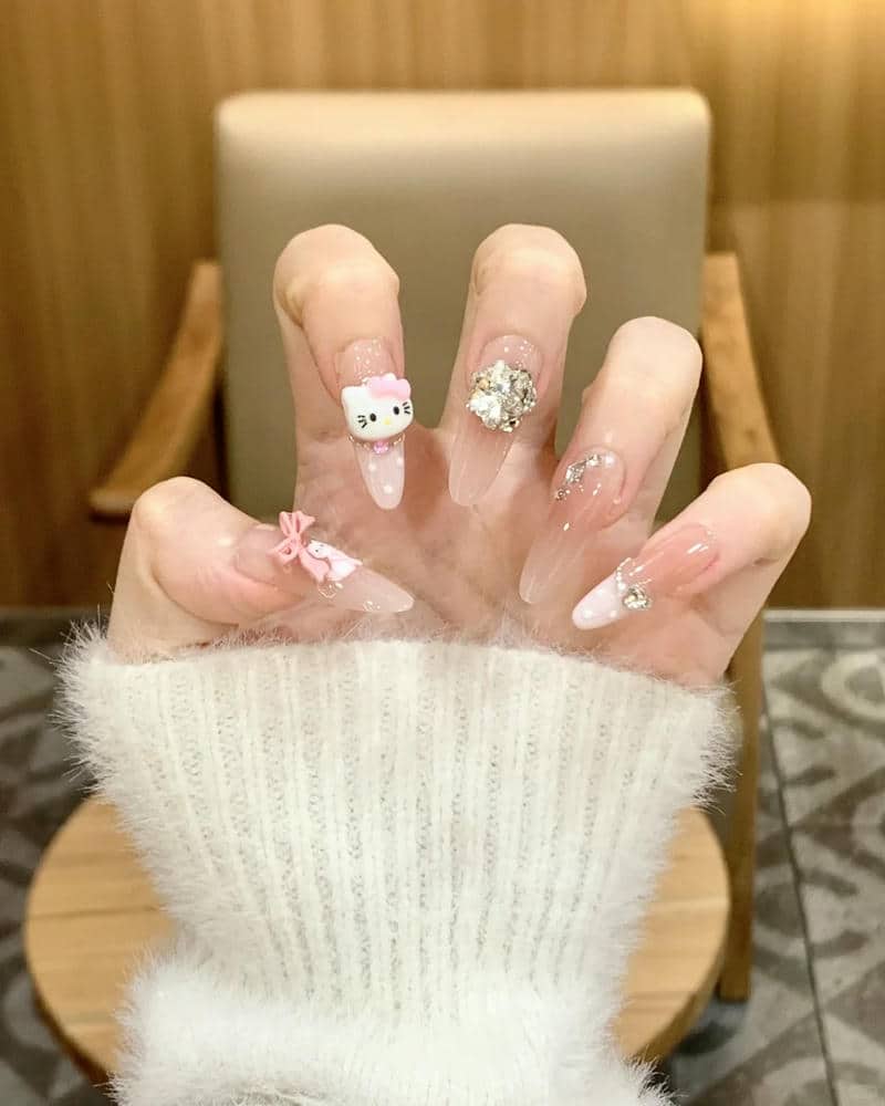 nail hello kitty (29)