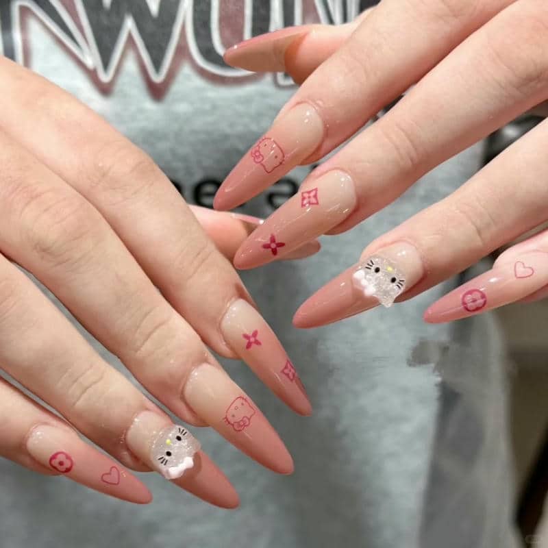 nail hello kitty (41)