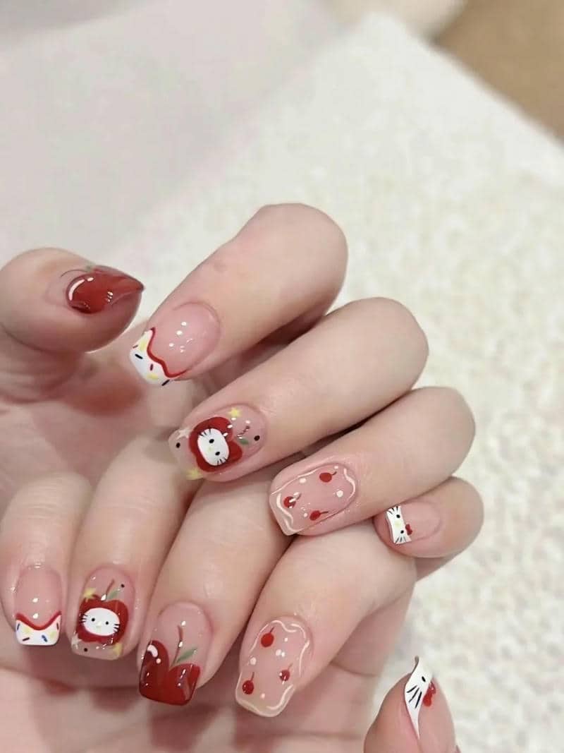 nail hello kitty (44)
