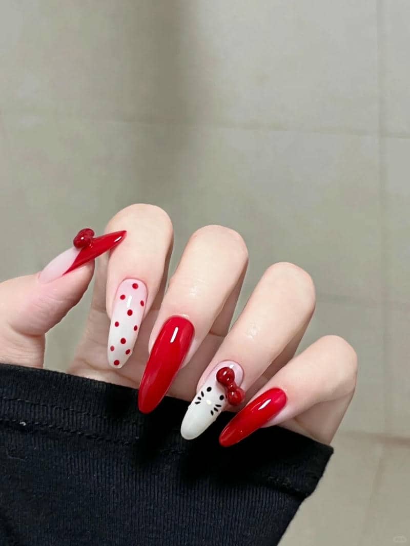 nail hello kitty (46)