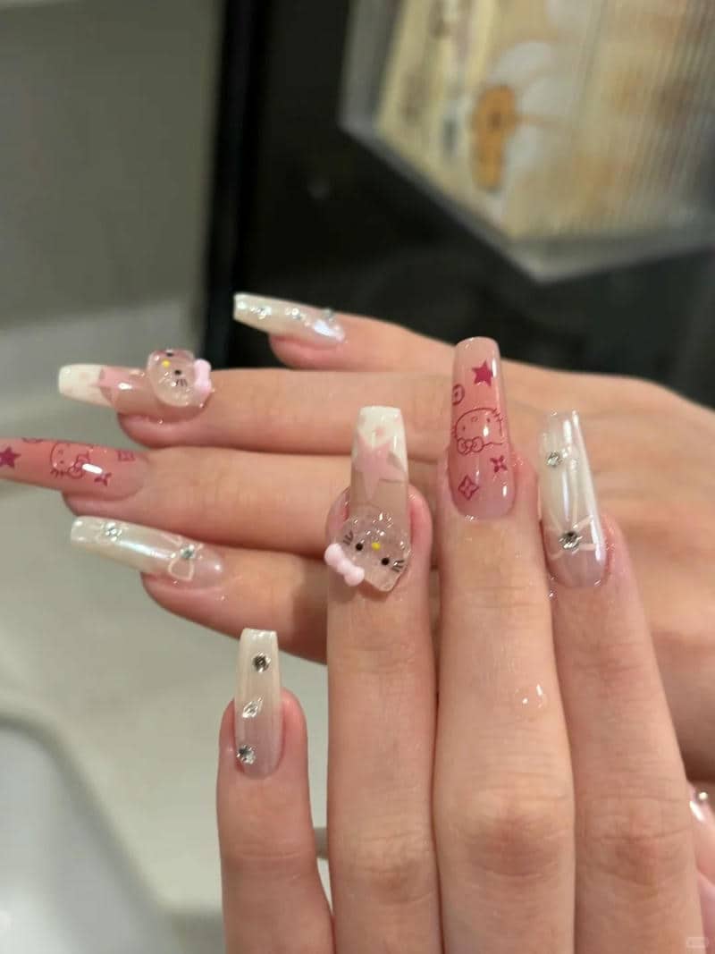 nail hello kitty (47)