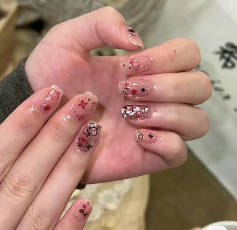 nail hello kitty (49)