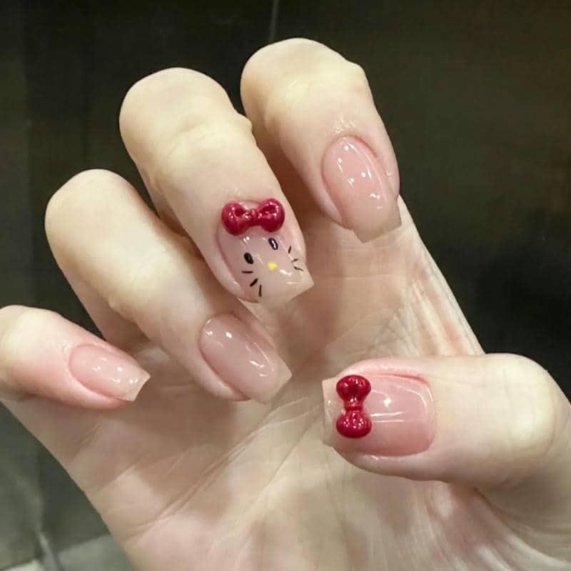 nail hello kitty (53)