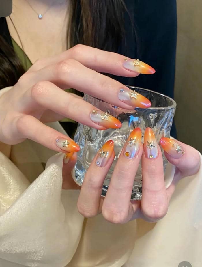 nail màu cam (11)