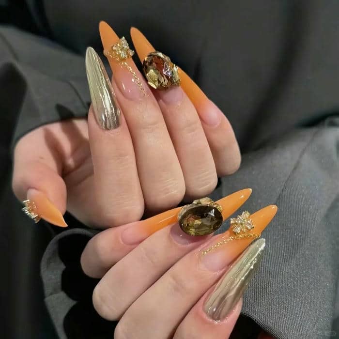 nail màu cam (16)