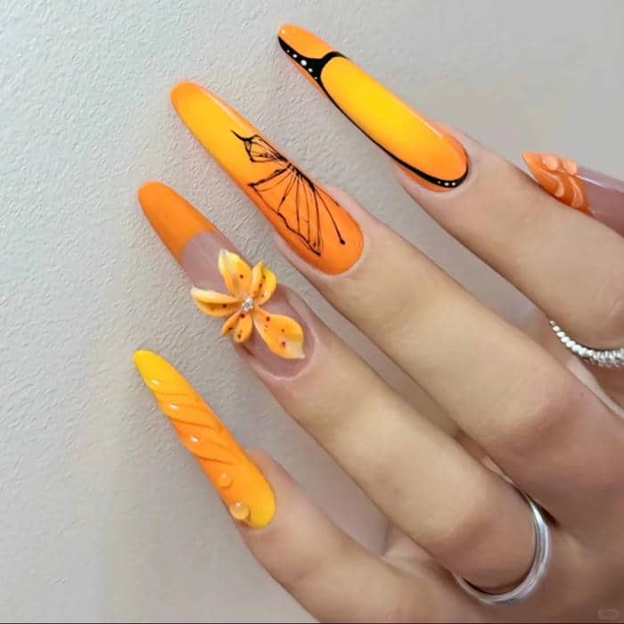 nail màu cam (19)