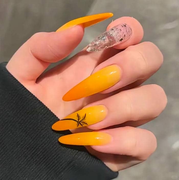 nail màu cam (26)