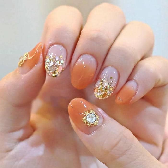 nail màu cam (28)