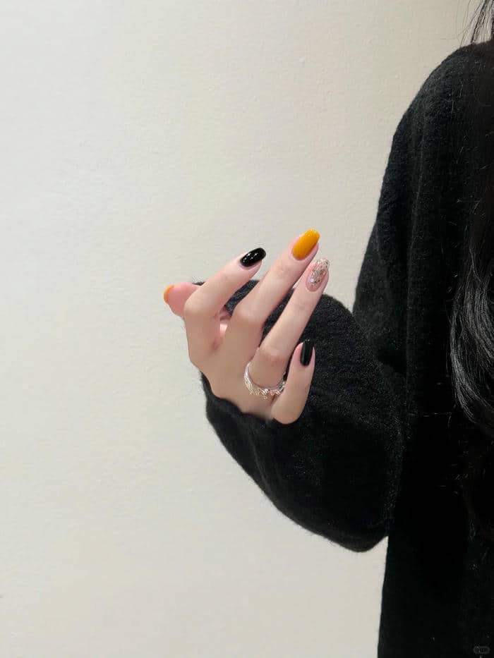 nail màu cam (29)