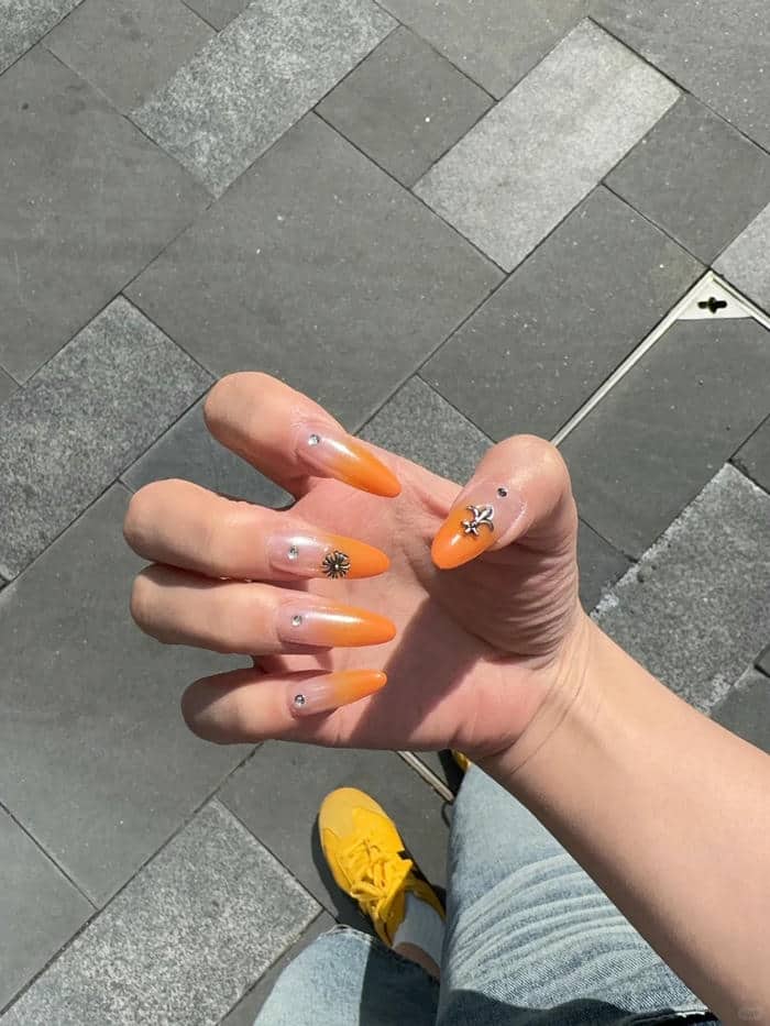 nail màu cam (3)