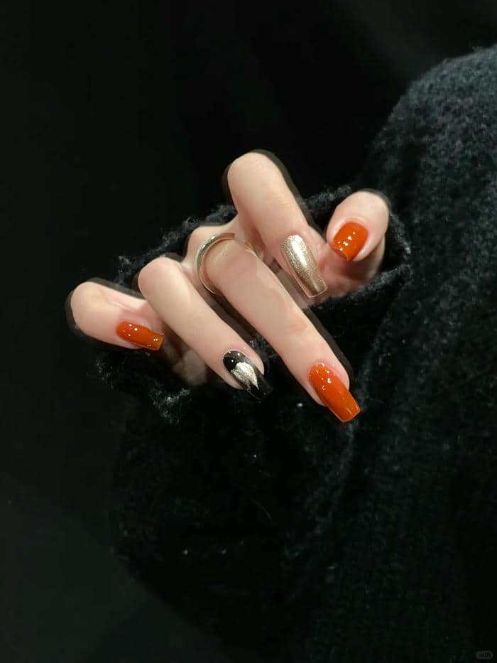 nail màu cam (32)