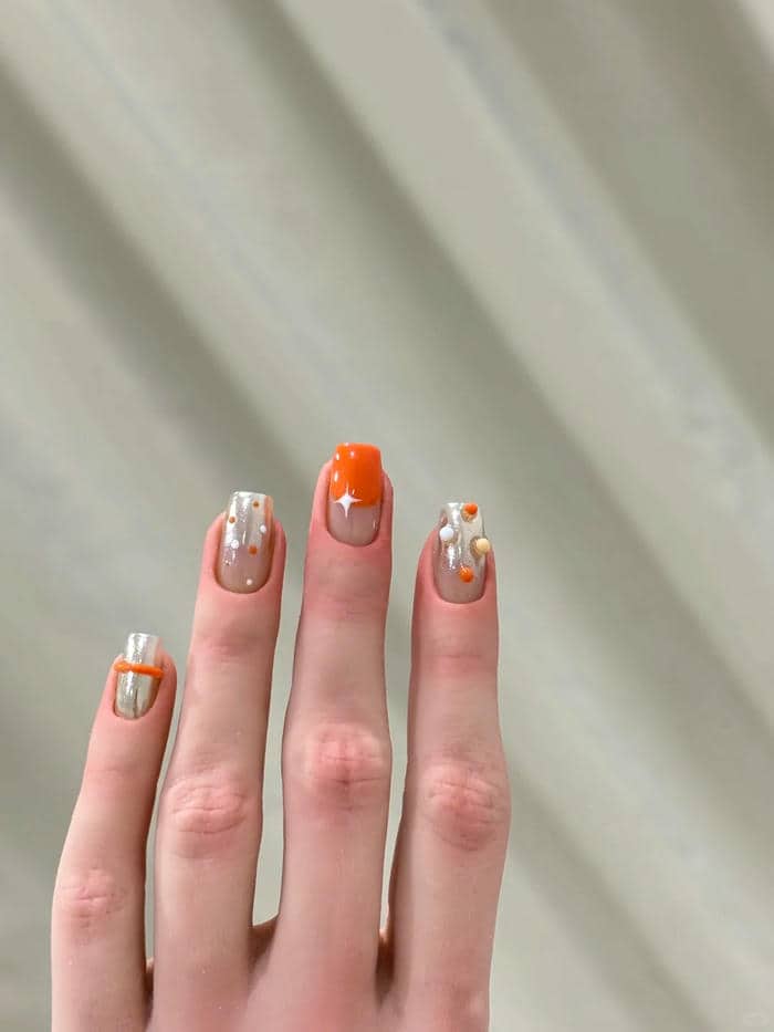 nail màu cam (35)