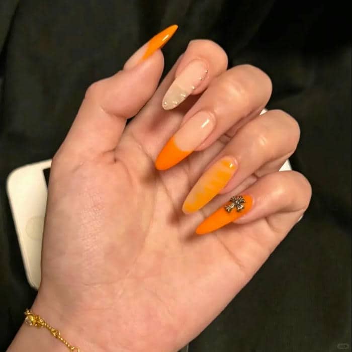 nail màu cam (36)