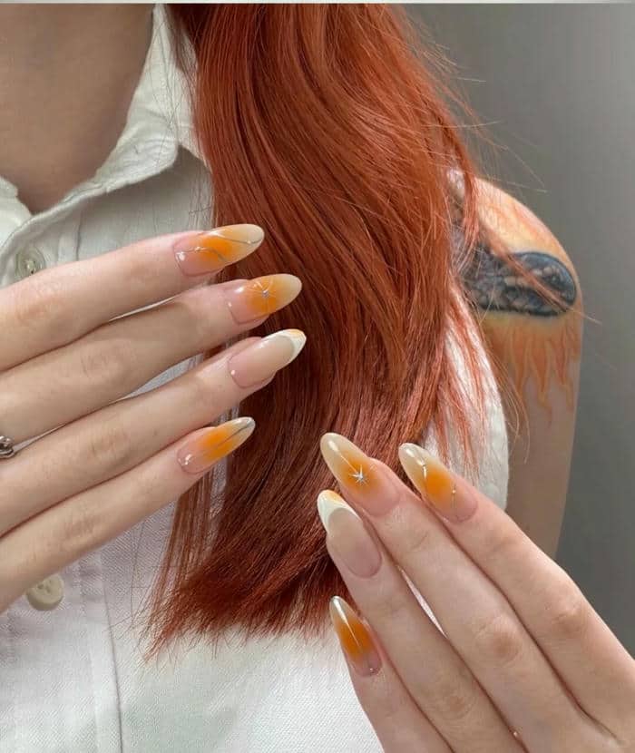 nail màu cam (4)