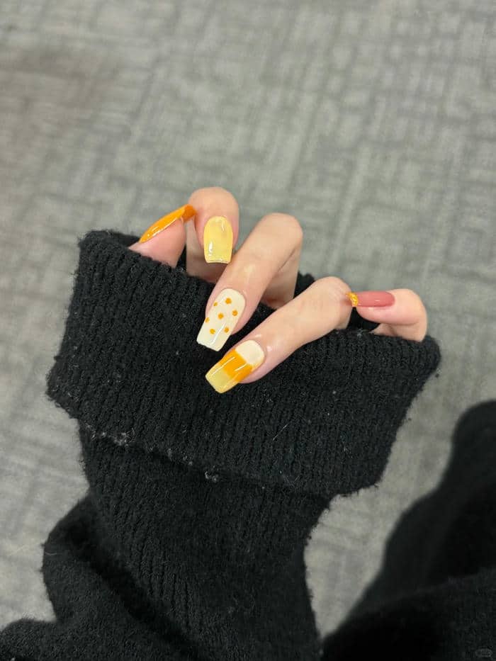 nail màu cam (7)