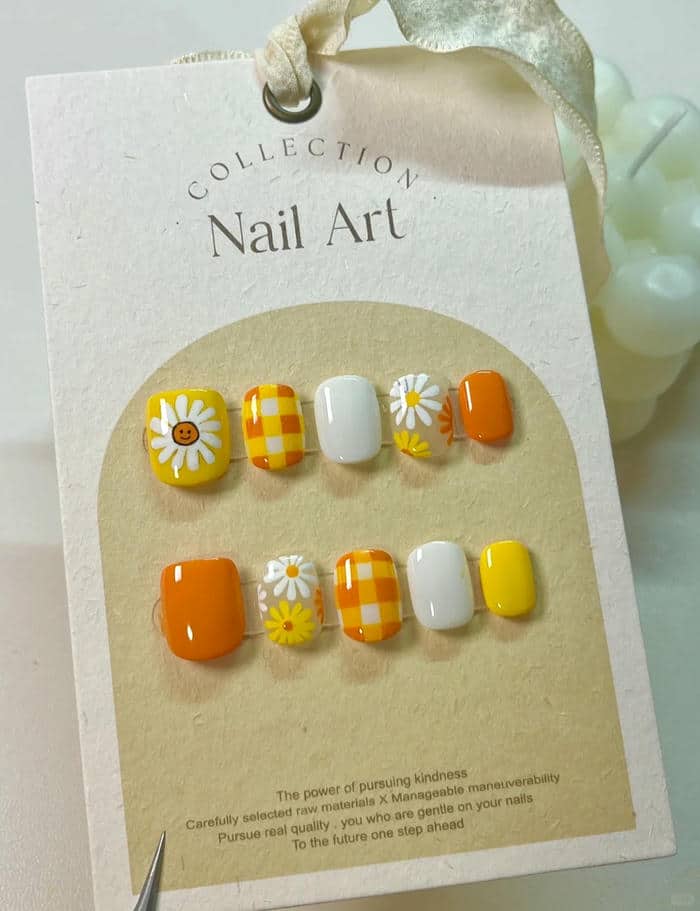 nail màu cam (8)