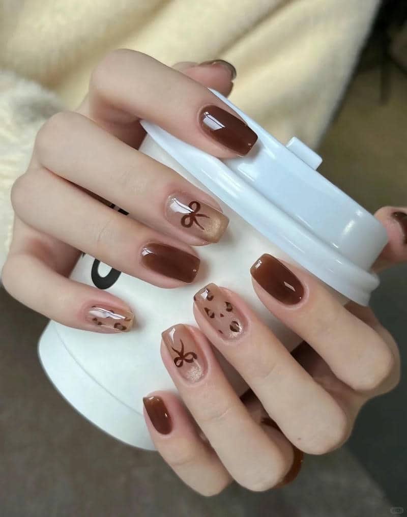 nail màu nâu (1)