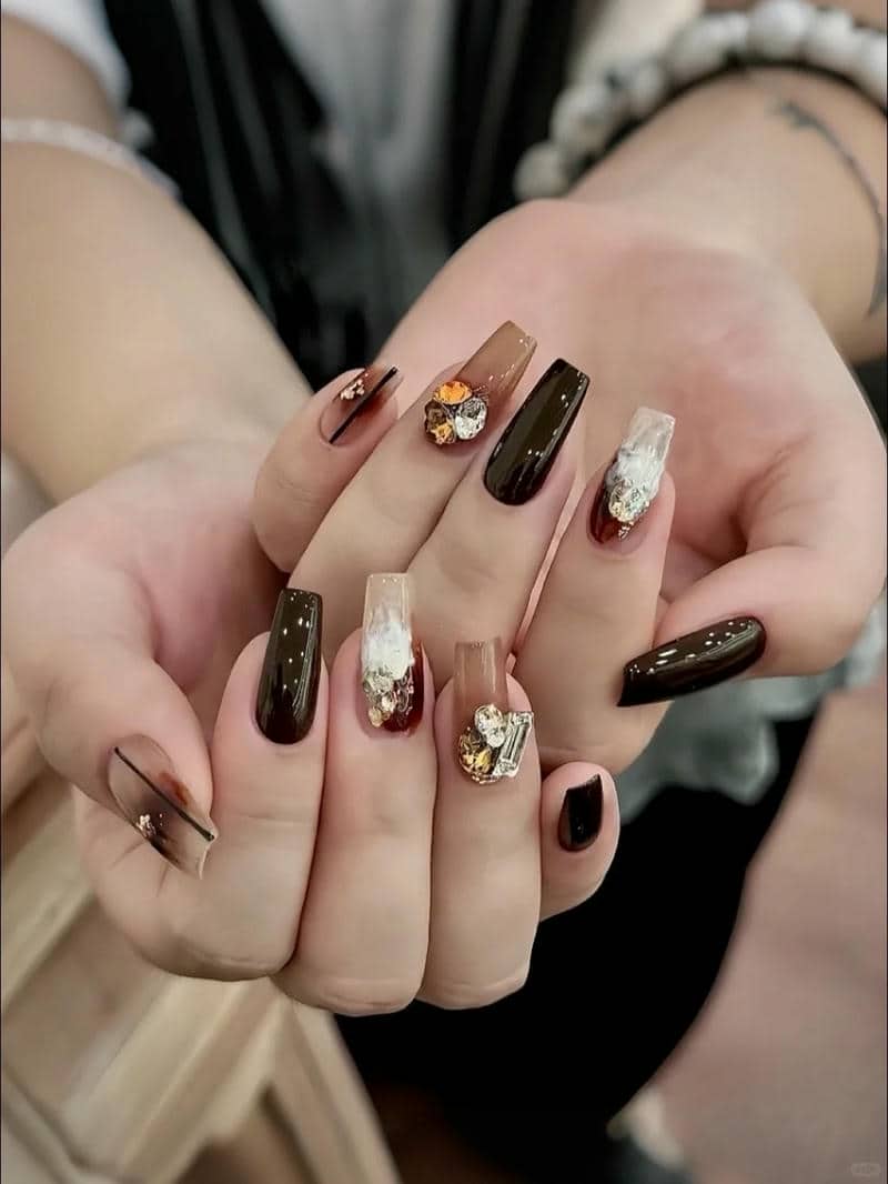 nail màu nâu (15)