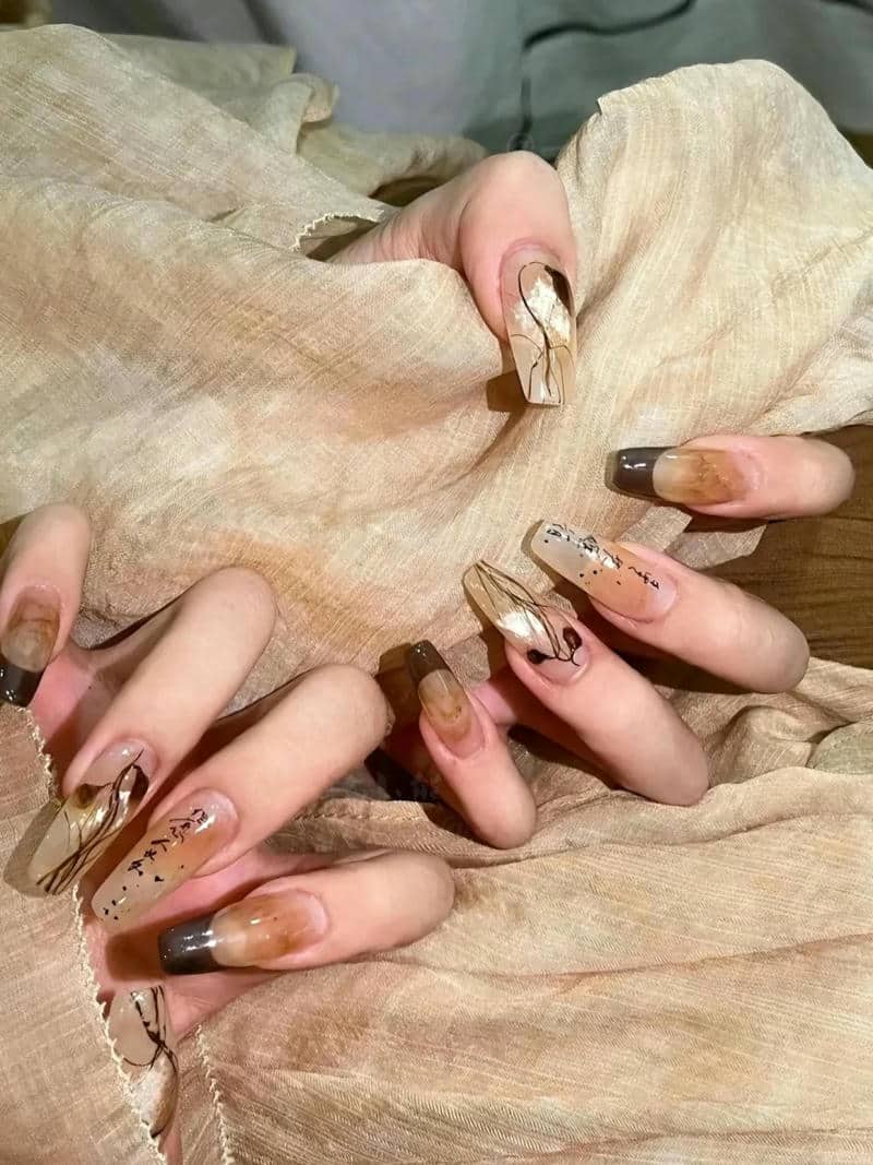 nail màu nâu (3)