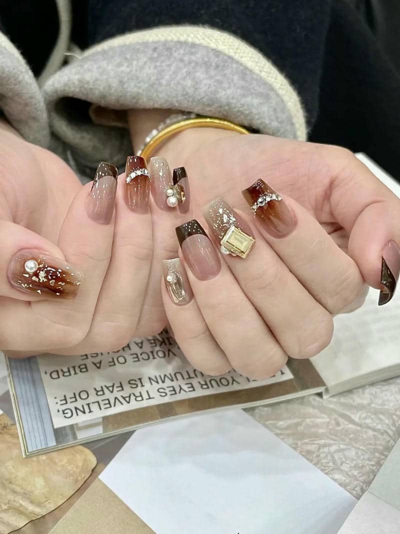 nail màu nâu (8)