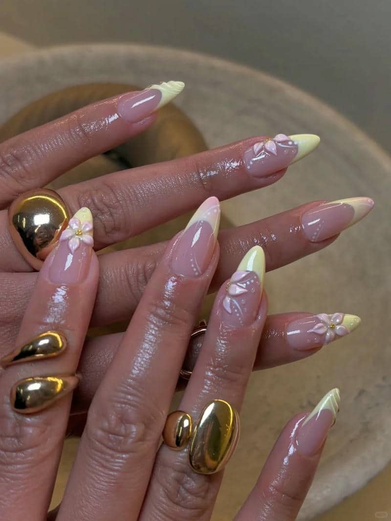 nail màu vàng (15)