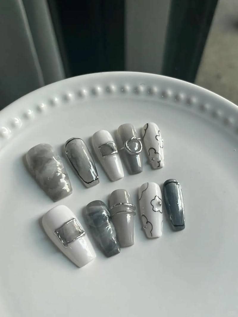 nail màu xám (25)