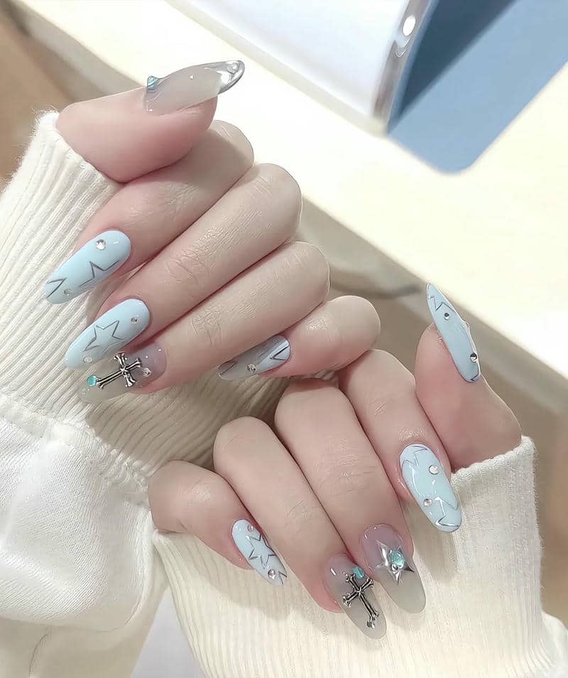 nail xanh dương (15)