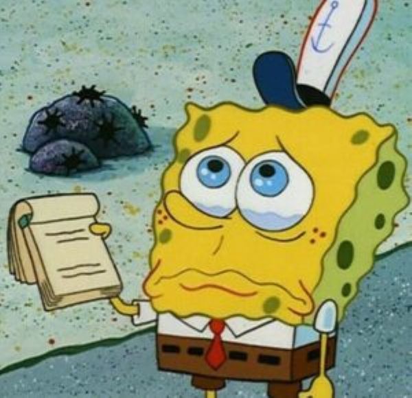 sad spongebob meme