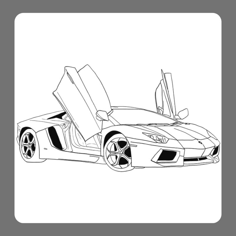 tô màu siêu xe lamborghini