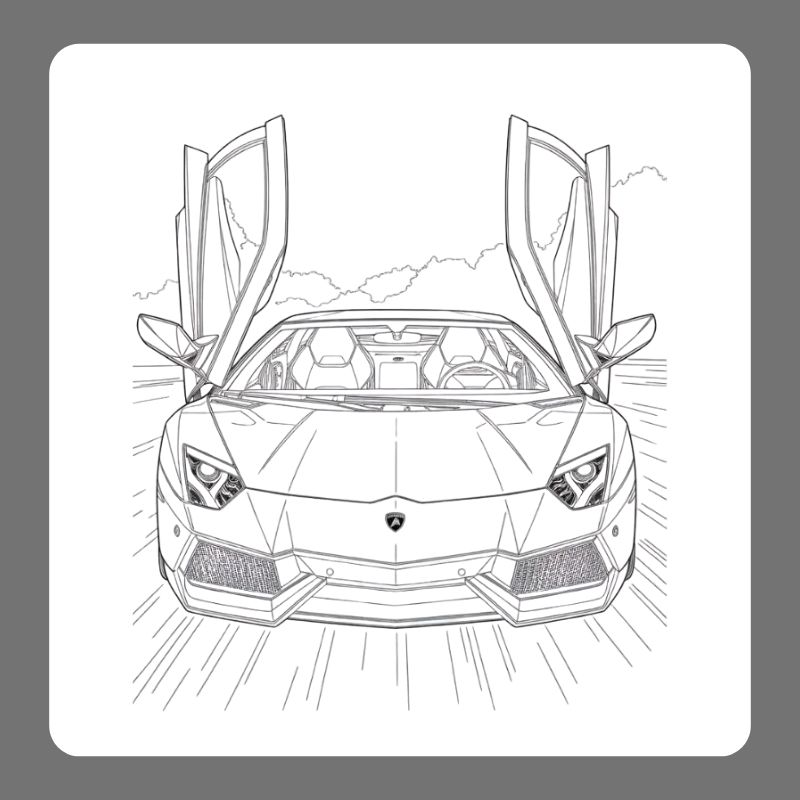 Bộ sưu tập 99+ ảnh tô màu xe Lamborghini cực chất