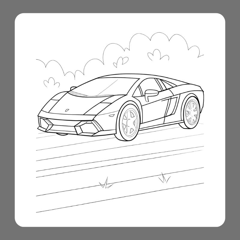 xe lamborghini tô màu