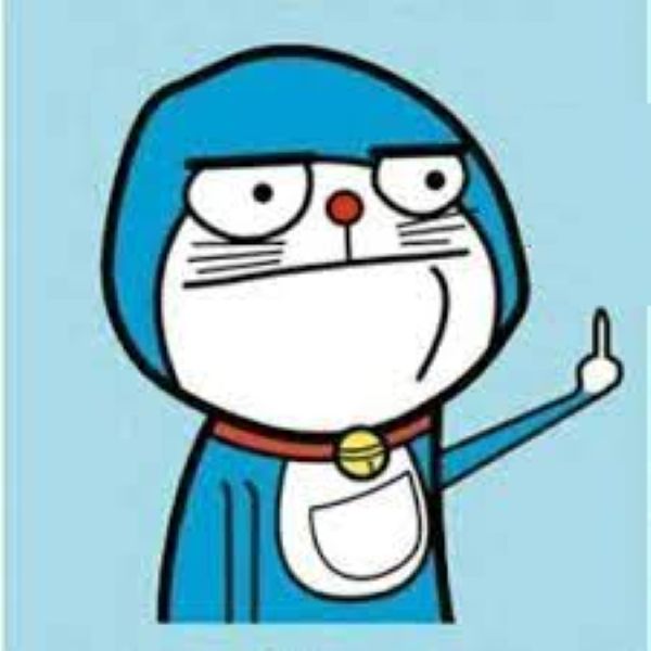 Meme Doraemon giơ ngón Giữa