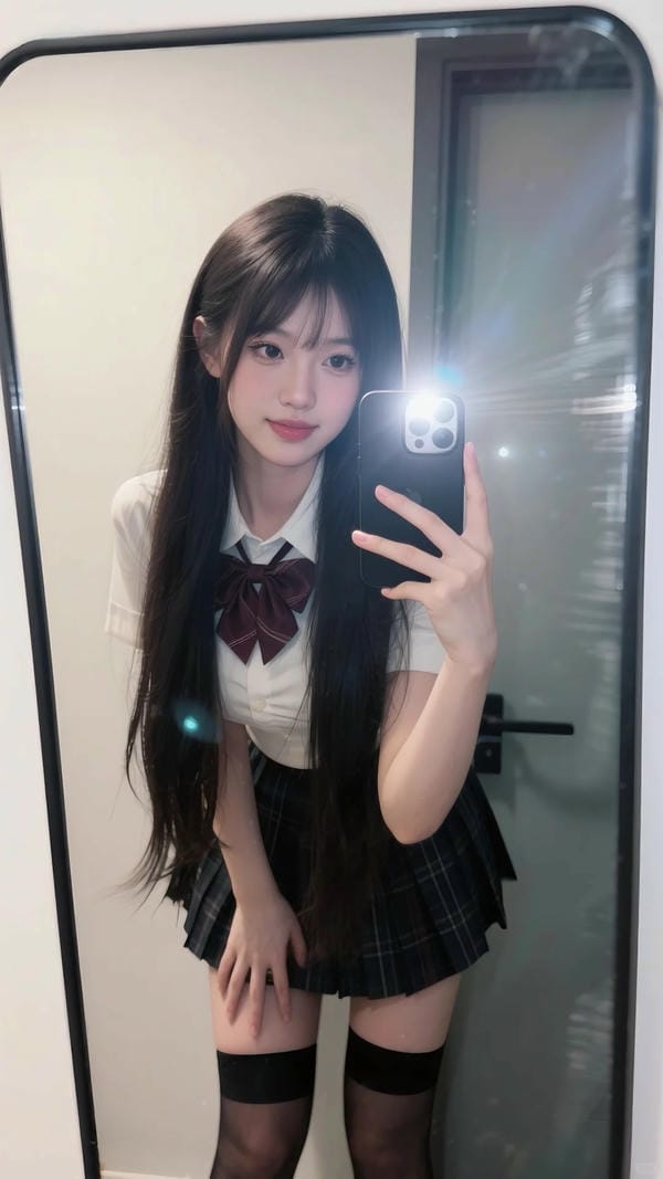 ảnh gái xinh chụp trước gương (18)