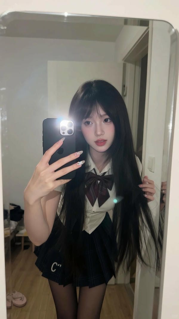 ảnh gái xinh chụp trước gương (19)