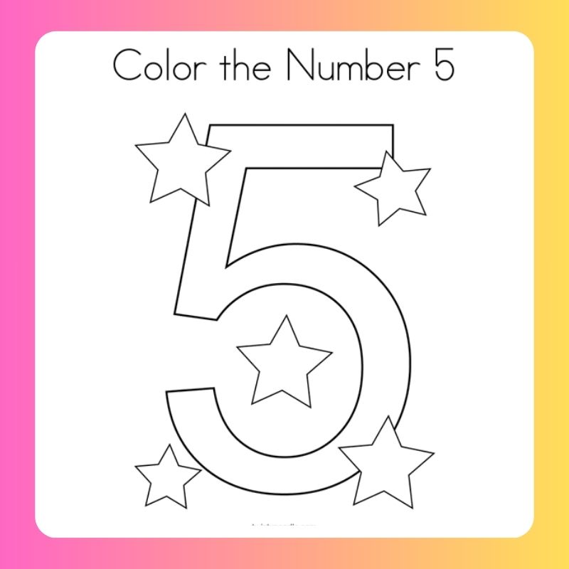 màu tập tô số cho be 5 tuổi