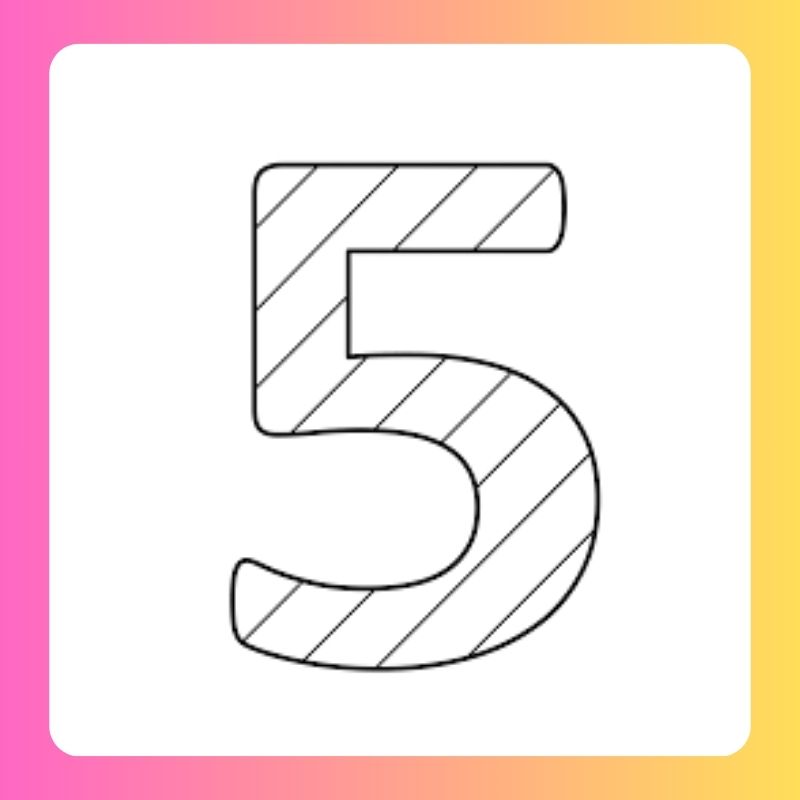 số 5 tô màu