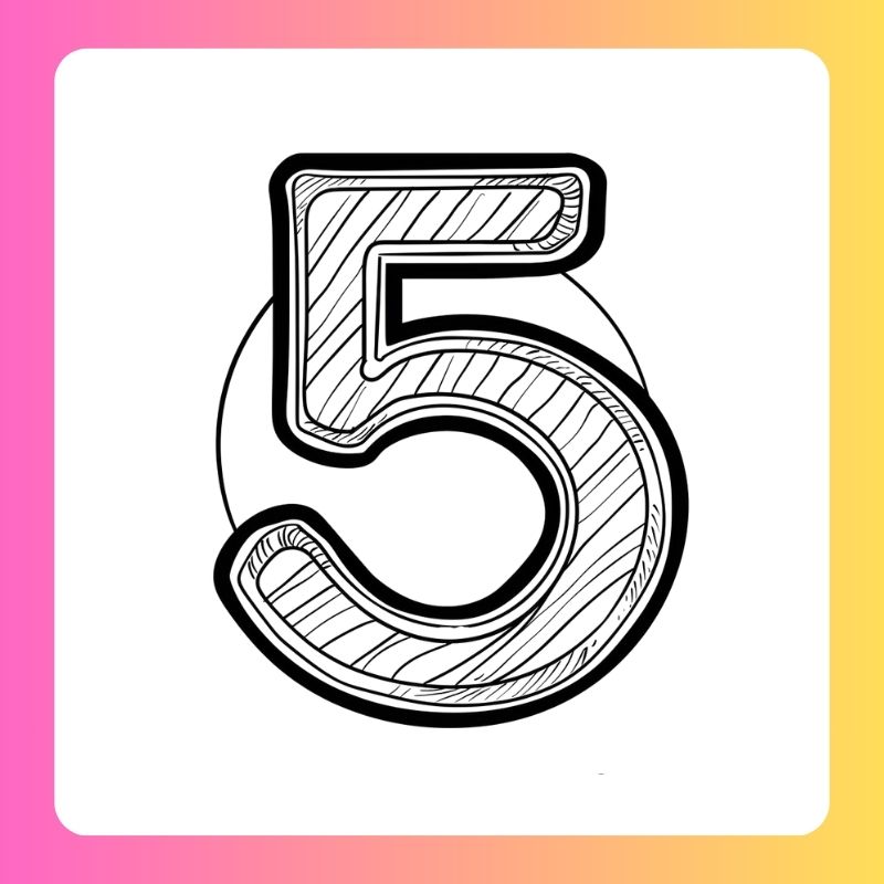 tô màu số 1 đến 5